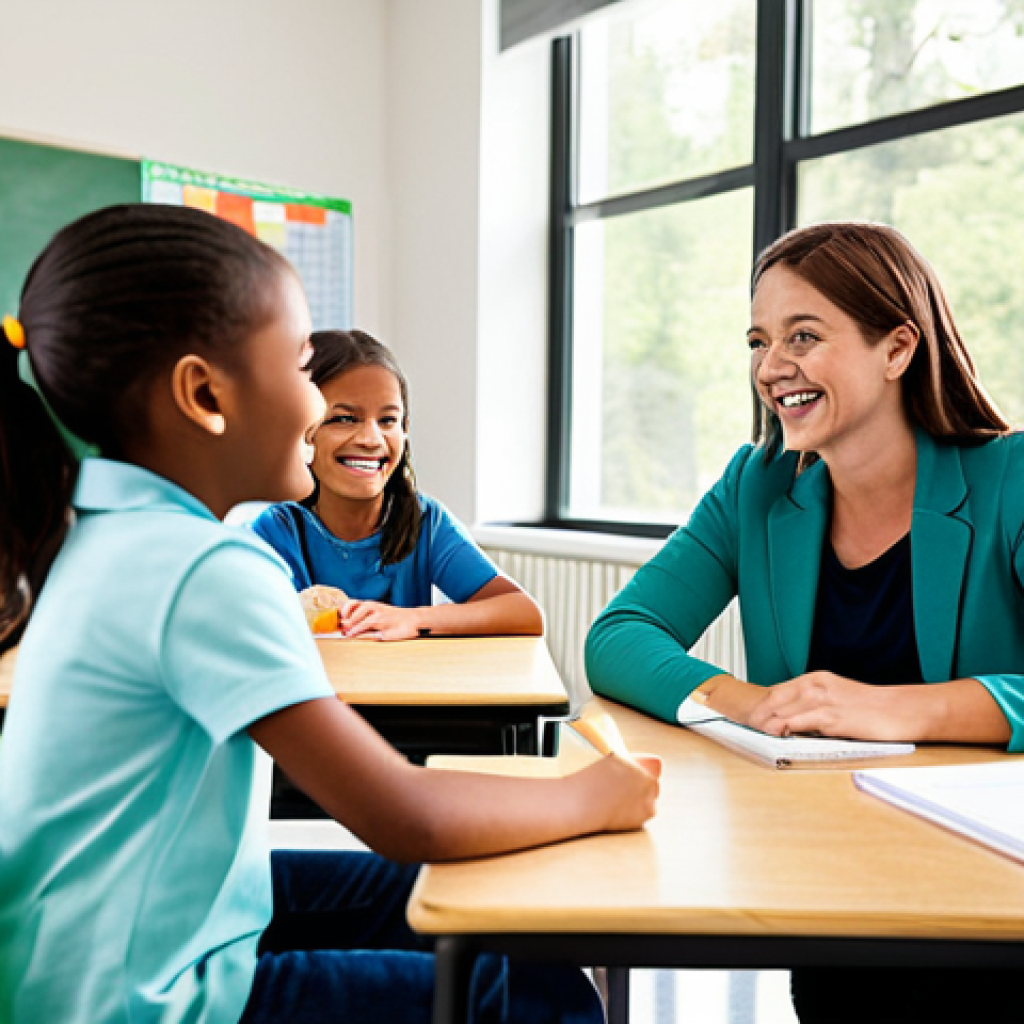 **
"A diverse group of fully clothed students enthusiastically participating in a math lesson using colorful building blocks to learn multiplication, inside a bright and modern classroom with large windows, the teacher is smiling and engaging with the students, appropriate attire, safe for work, perfect anatomy, natural proportions, professional educational photography, high quality, family-friendly."
**