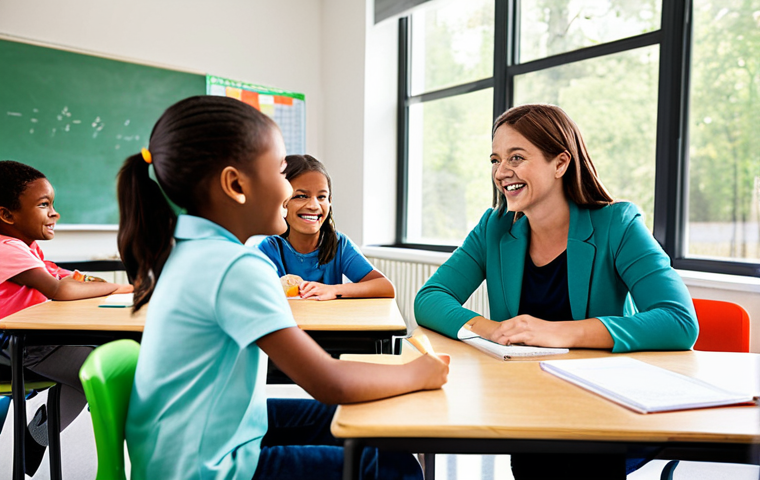 **
"A diverse group of fully clothed students enthusiastically participating in a math lesson using colorful building blocks to learn multiplication, inside a bright and modern classroom with large windows, the teacher is smiling and engaging with the students, appropriate attire, safe for work, perfect anatomy, natural proportions, professional educational photography, high quality, family-friendly."
**